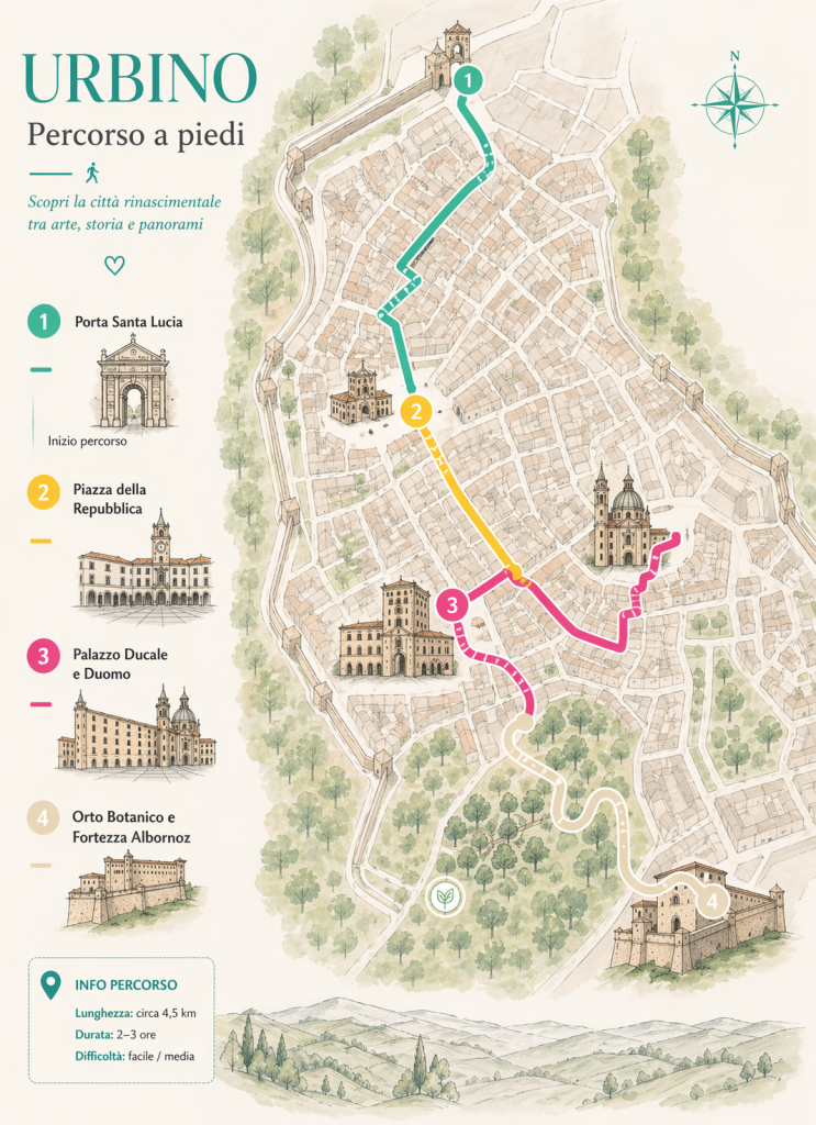 visitare Urbino in mezza giornata